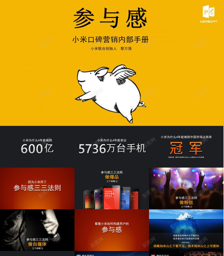 参与感读书笔记PPT作品PPT模板_新图网 https://ixintu.com 作品 参与感 笔记 读书