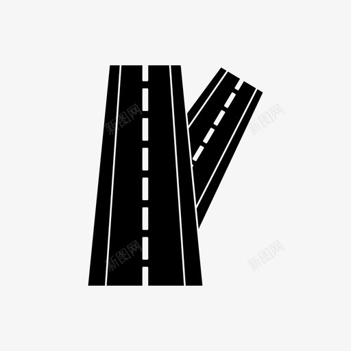 连接道路街道转弯图标svg_新图网 https://ixintu.com 10个地图位置 街道 转弯 连接道路