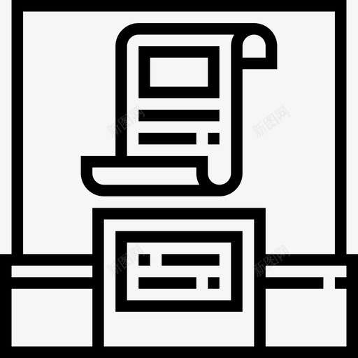 卷轴博物馆元素线性图标svg_新图网 https://ixintu.com 博物馆元素 卷轴 线性