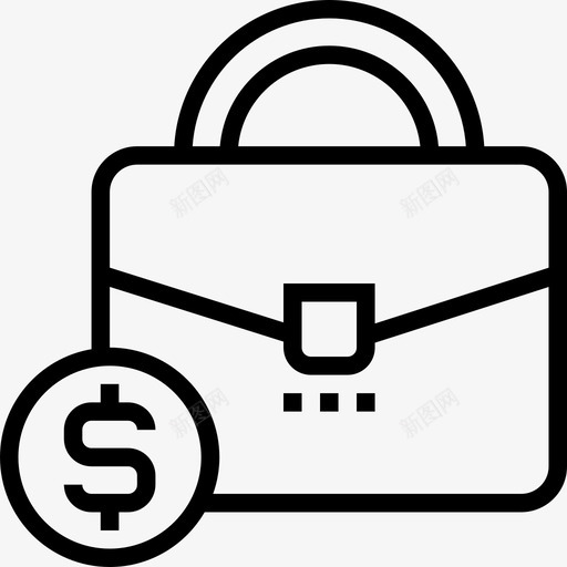 公文包腐败2直系图标svg_新图网 https://ixintu.com 公文包 直系 腐败2