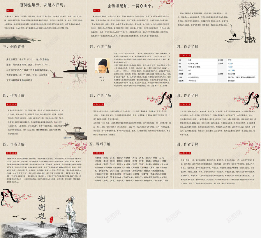 望岳古诗欣赏语文课件教师说课PPT模板_新图网 https://ixintu.com 古诗 教师 望岳 欣赏 语文 语文课 课件