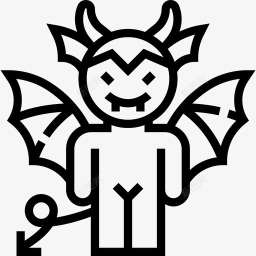 恶魔幻想角色4直系图标svg_新图网 https://ixintu.com 幻想角色4 恶魔 直系