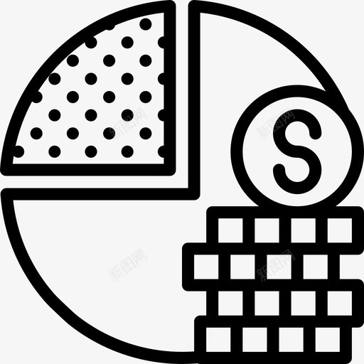饼图启动4线性图标svg_新图网 https://ixintu.com 启动4 线性 饼图