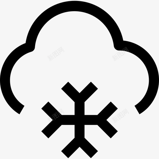 雪72号天气线性图标svg_新图网 https://ixintu.com 72号天气 线性 雪