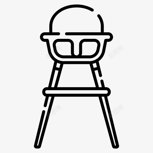 婴儿高脚椅儿童喂养图标svg_新图网 https://ixintu.com 儿童 喂养 婴儿父母 婴儿高脚椅