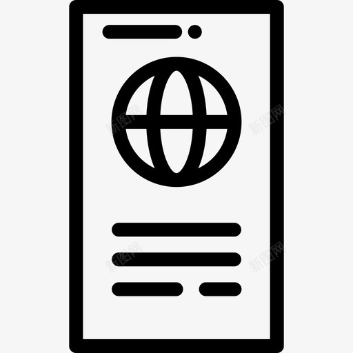 护照假日旅行8直系图标svg_新图网 https://ixintu.com 假日旅行8 护照 直系