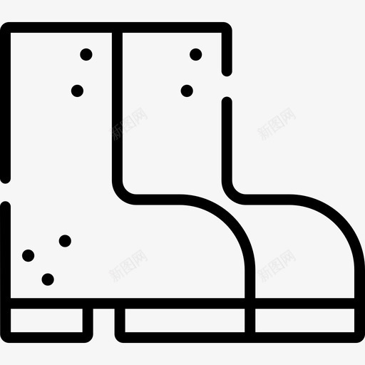 靴子农场9直线型图标svg_新图网 https://ixintu.com 农场9 直线型 靴子