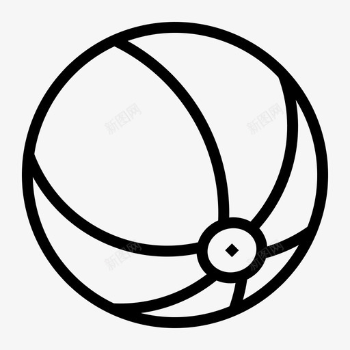 球海滩游戏图标svg_新图网 https://ixintu.com 季节 海滩 游戏 球