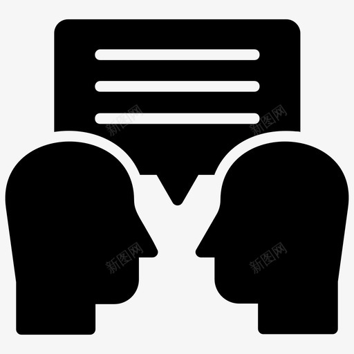 咨询会议对话图标svg_新图网 https://ixintu.com 会议 咨询 声誉管理字形图标 对话 讨论