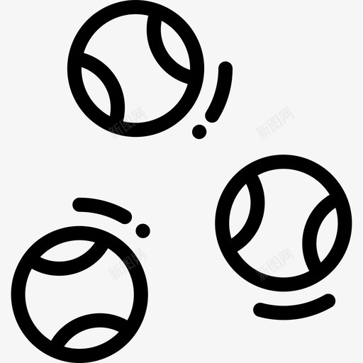 网球网球2直线图标svg_新图网 https://ixintu.com 直线 网球 网球2