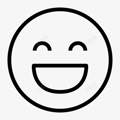 开心表情笑图标svg_新图网 https://ixintu.com 开心 笑 表情