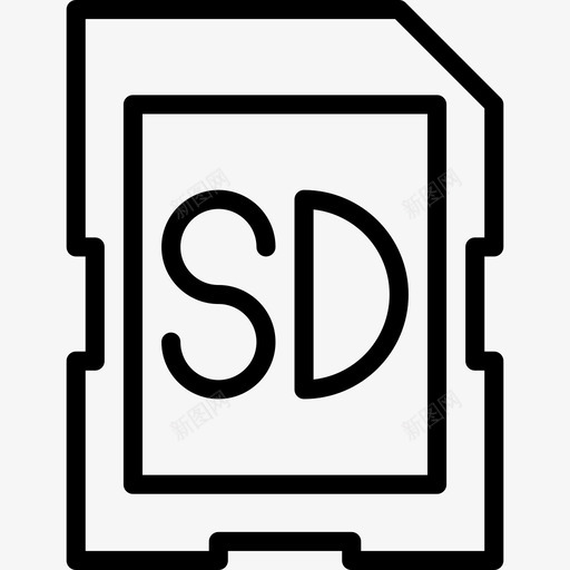 Sd卡摄影9线性图标svg_新图网 https://ixintu.com Sd卡 摄影9 线性