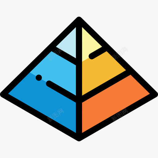 金字塔图信息图元素线颜色图标svg_新图网 https://ixintu.com 信息图元素 线颜色 金字塔图