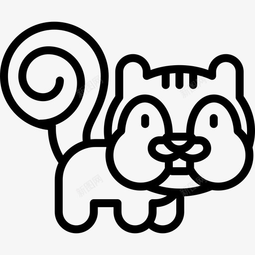 松鼠川维动物直系图标svg_新图网 https://ixintu.com 川维动物 松鼠 直系