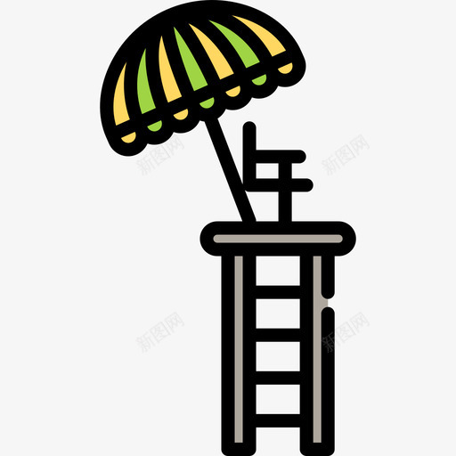 救生员水上乐园3线性颜色图标svg_新图网 https://ixintu.com 救生员 水上乐园3 线性颜色