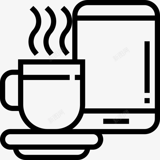 智能手机社交成瘾2线性图标svg_新图网 https://ixintu.com 智能手机 社交成瘾2 线性