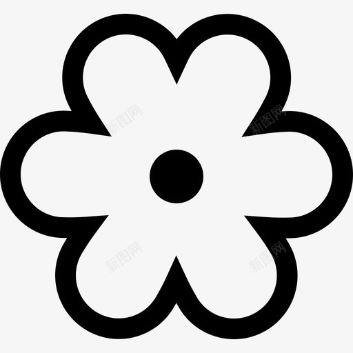 花自然18线形图标svg_新图网 https://ixintu.com 线形 自然18 花