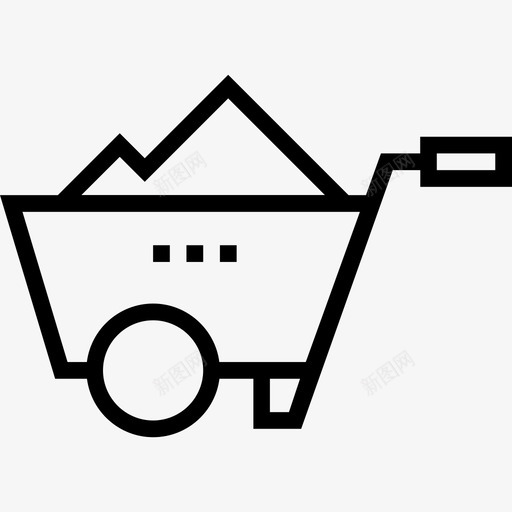 独轮手推车工具和结构直线型图标svg_新图网 https://ixintu.com 工具和结构 独轮手推车 直线型
