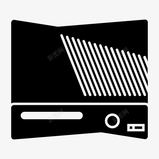 xbox360控制台游戏图标svg_新图网 https://ixintu.com xbox360 控制台 控制台游戏字形 播放 游戏 视频播放器