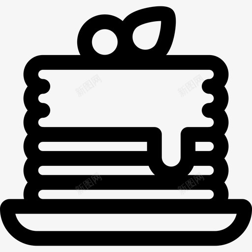 薄煎饼早餐4直系图标svg_新图网 https://ixintu.com 早餐4 直系 薄煎饼