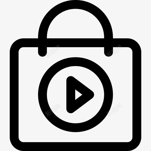 购物袋ui接口7线性图标svg_新图网 https://ixintu.com ui接口7 线性 购物袋