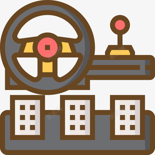 游戏游戏元素线条色彩图标svg_新图网 https://ixintu.com 游戏 游戏元素 线条色彩