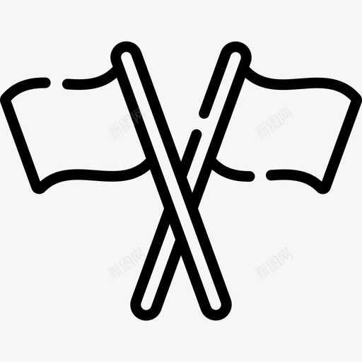 旗子彩弹5直线图标svg_新图网 https://ixintu.com 彩弹5 旗子 直线