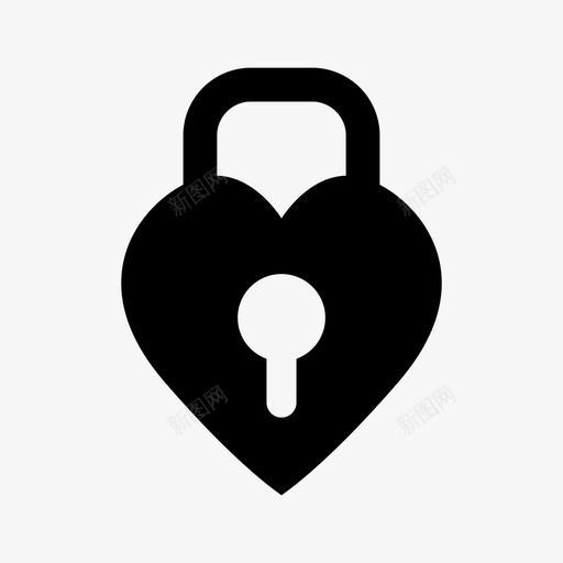 爱情锁约会恋爱图标svg_新图网 https://ixintu.com 恋爱 情人节 爱情锁 约会