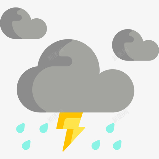 暴风雨74号天气平坦图标svg_新图网 https://ixintu.com 74号天气 平坦 暴风雨