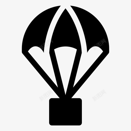 降落伞飞行高空图标svg_新图网 https://ixintu.com 2018年8月28日 天空 跳伞 降落伞 飞行 高空