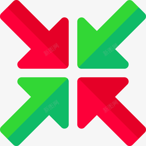 最小化箭头9平面图标svg_新图网 https://ixintu.com 平面 最小化 箭头9