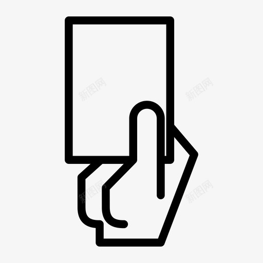 黄牌足球罚球卡图标svg_新图网 https://ixintu.com 罚球卡 裁判 足球 足球大纲 黄牌