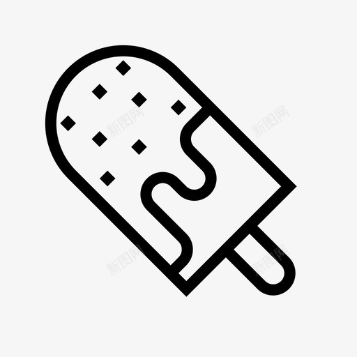 冰激凌美味甜蜜图标svg_新图网 https://ixintu.com 冰激凌 牛奶糖 甜蜜 美味