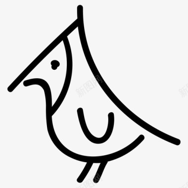 鸟手绘线条图标图标