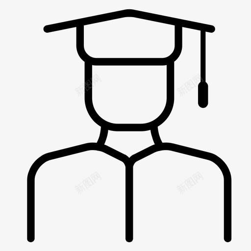 男毕业生化身学者图标svg_新图网 https://ixintu.com 化身 学生 学者 男毕业生 返校