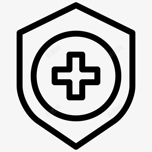 护盾保健医疗图标svg_新图网 https://ixintu.com 保健 医疗 护盾