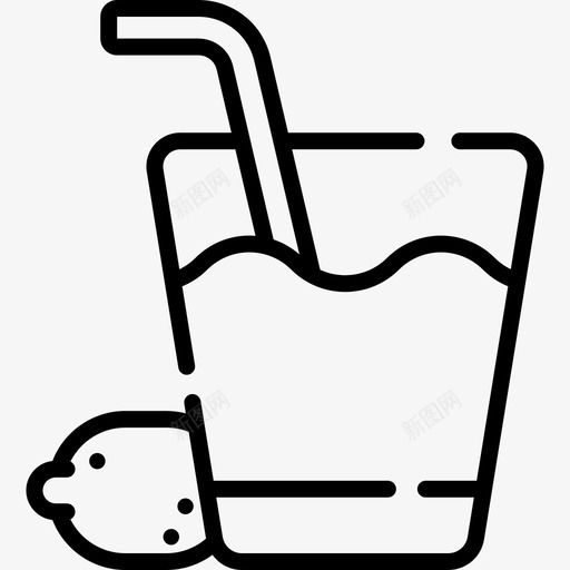 柠檬水卡瓦酒直饮图标svg_新图网 https://ixintu.com 卡瓦酒 柠檬水 直饮