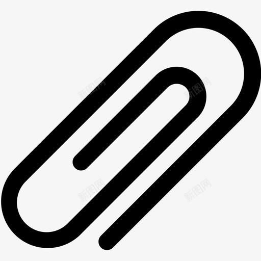 回形针附件固定器图标svg_新图网 https://ixintu.com 回形针 固定器 基本图标 附件