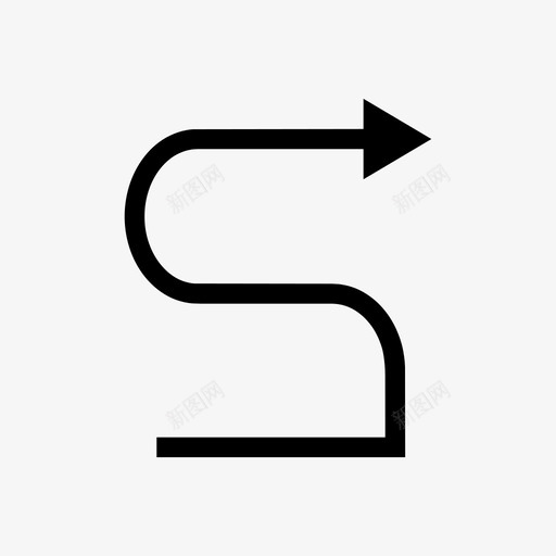 箭头方向指针图标svg_新图网 https://ixintu.com 右 实心细箭头 指针 方向 箭头 转向