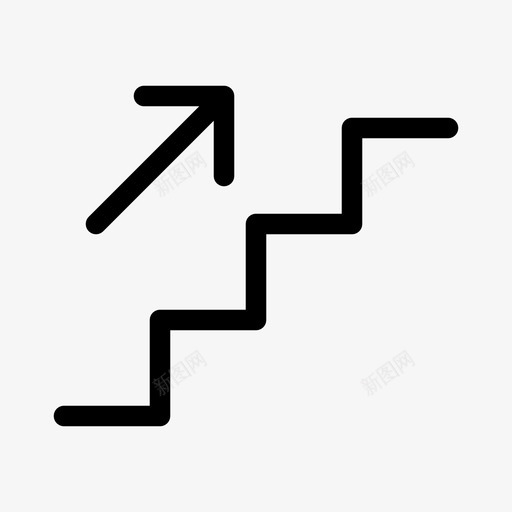 上楼楼梯台阶图标svg_新图网 https://ixintu.com 上楼 台阶 在商场 楼梯