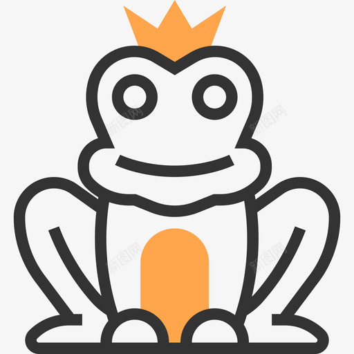 青蛙童话黄影图标svg_新图网 https://ixintu.com 童话 青蛙 黄影