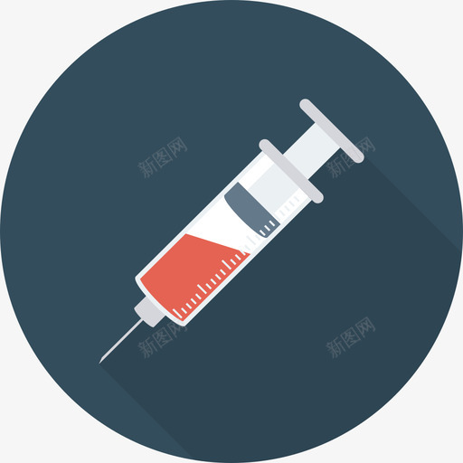 注射器医用51圆形图标svg_新图网 https://ixintu.com 医用51 圆形 注射器