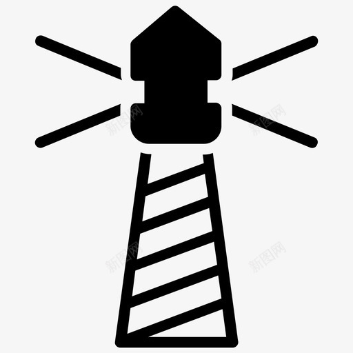 灯塔灯笼航海图标svg_新图网 https://ixintu.com 地图灯塔 导航 灯塔 灯笼 航海 露营雕文图标