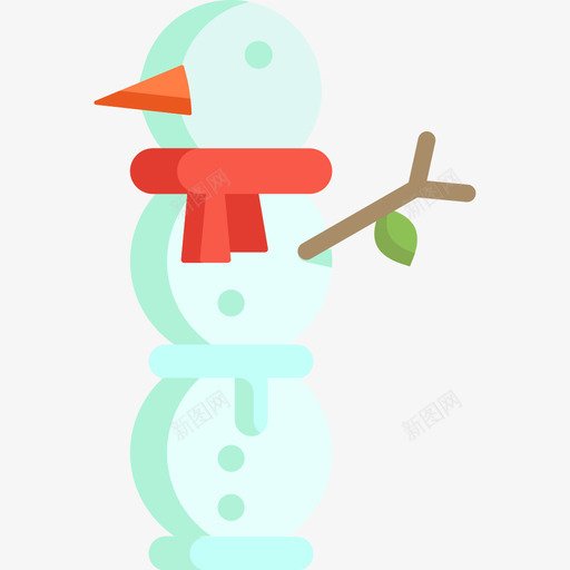 雪人74号天气平坦图标svg_新图网 https://ixintu.com 74号天气 平坦 雪人