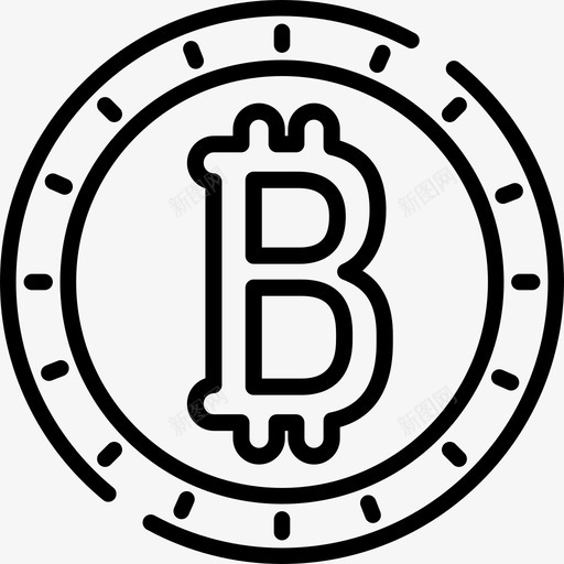比特币金融48线性图标svg_新图网 https://ixintu.com 比特币 线性 金融48
