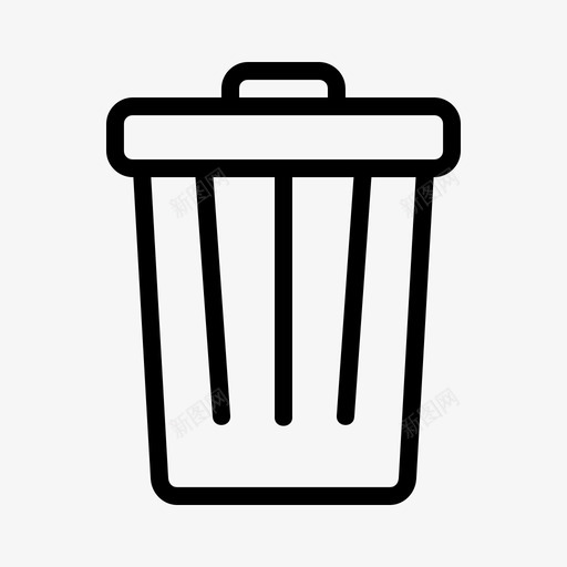 垃圾桶删除处理图标svg_新图网 https://ixintu.com 删除 垃圾 垃圾桶 处理 浴室