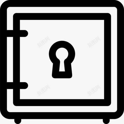 保险箱酒店和服务2线性图标svg_新图网 https://ixintu.com 保险箱 线性 酒店和服务2
