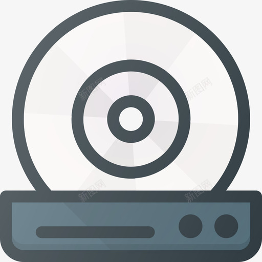 Dvd播放机视频17线性彩色图标svg_新图网 https://ixintu.com Dvd播放机 线性彩色 视频17