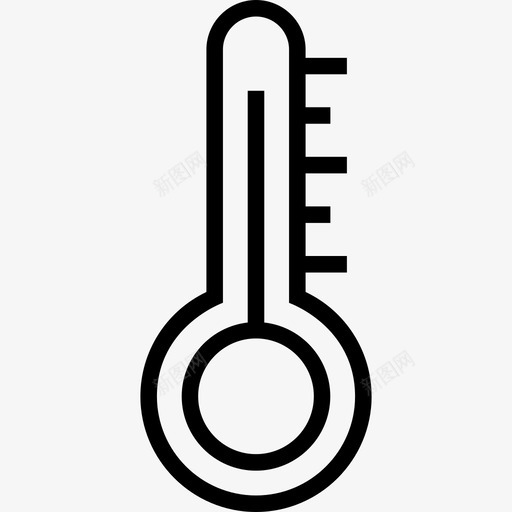 温度计天气71线性图标svg_新图网 https://ixintu.com 天气71 温度计 线性