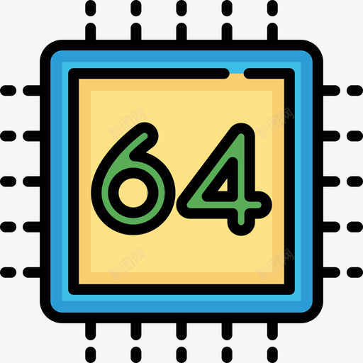 Cpu网络托管7线颜色图标svg_新图网 https://ixintu.com Cpu 线颜色 网络托管7